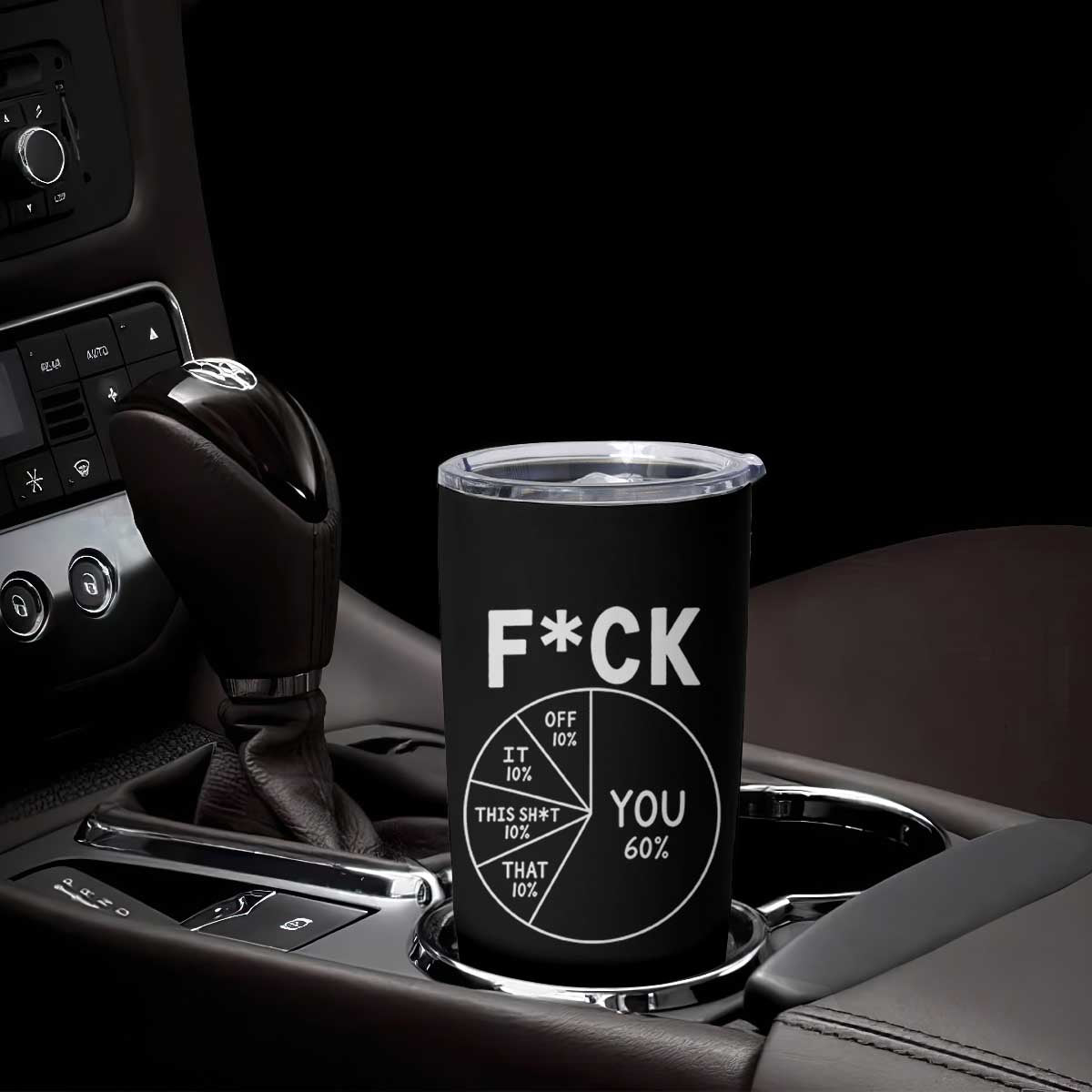 Funny Fuck Profanity Pie Chart You Off It This Shit That Tumbler Cup Sarcastic Anti Social Office Humor