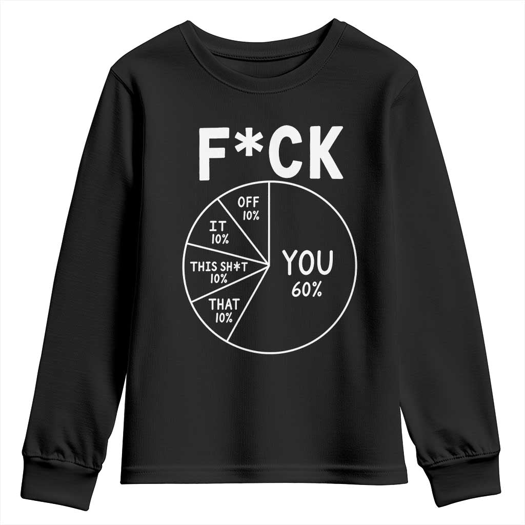 Funny Fuck Profanity Pie Chart You Off It This Shit That Youth Sweatshirt Sarcastic Anti Social Office Humor