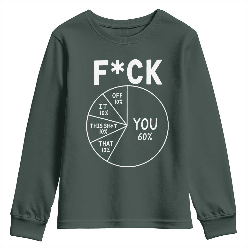 Funny Fuck Profanity Pie Chart You Off It This Shit That Youth Sweatshirt Sarcastic Anti Social Office Humor