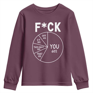 Funny Fuck Profanity Pie Chart You Off It This Shit That Youth Sweatshirt Sarcastic Anti Social Office Humor