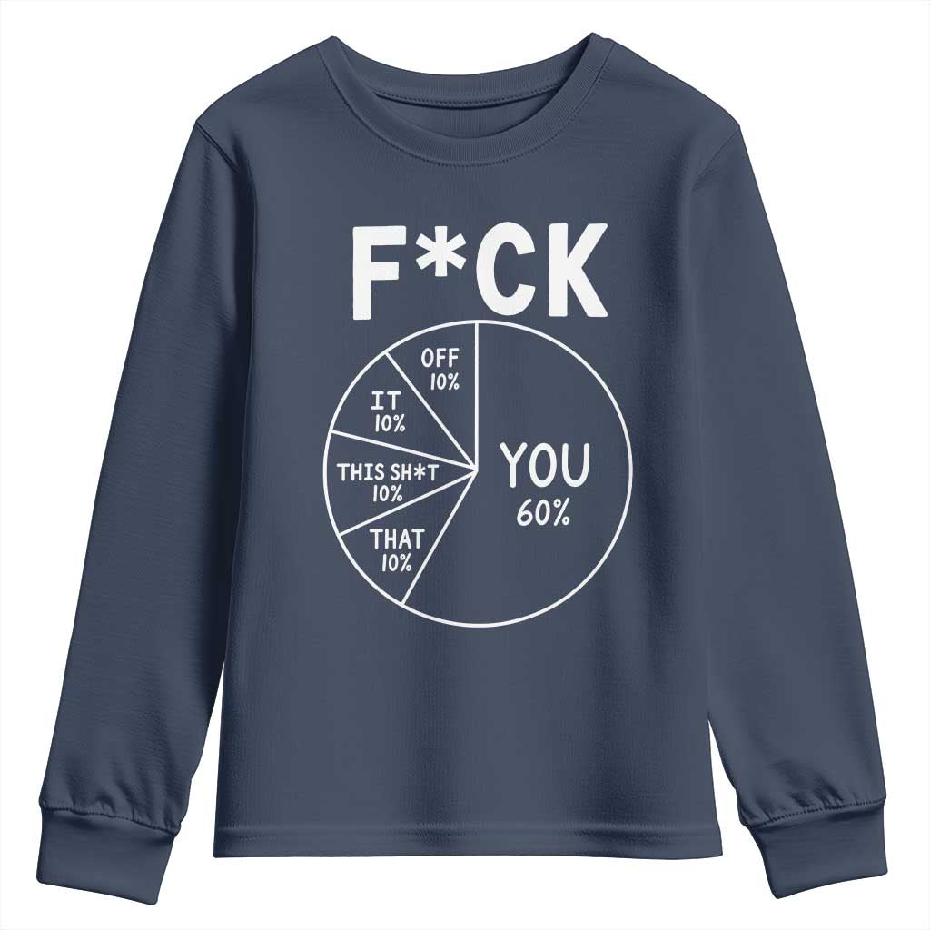 Funny Fuck Profanity Pie Chart You Off It This Shit That Youth Sweatshirt Sarcastic Anti Social Office Humor