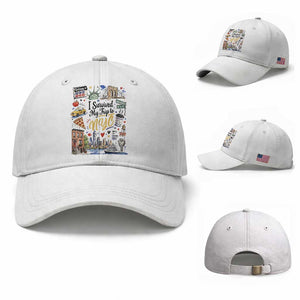 I Survived My Trip To NYC Iconic Symbols Graphic Baseball Cap Funny New York City Travel Humor Vacation Souvernir