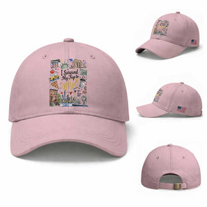 I Survived My Trip To NYC Iconic Symbols Graphic Baseball Cap Funny New York City Travel Humor Vacation Souvernir