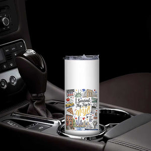 I Survived My Trip To NYC Iconic Symbols Graphic Skinny Tumbler Funny New York City Travel Humor Vacation Souvernir