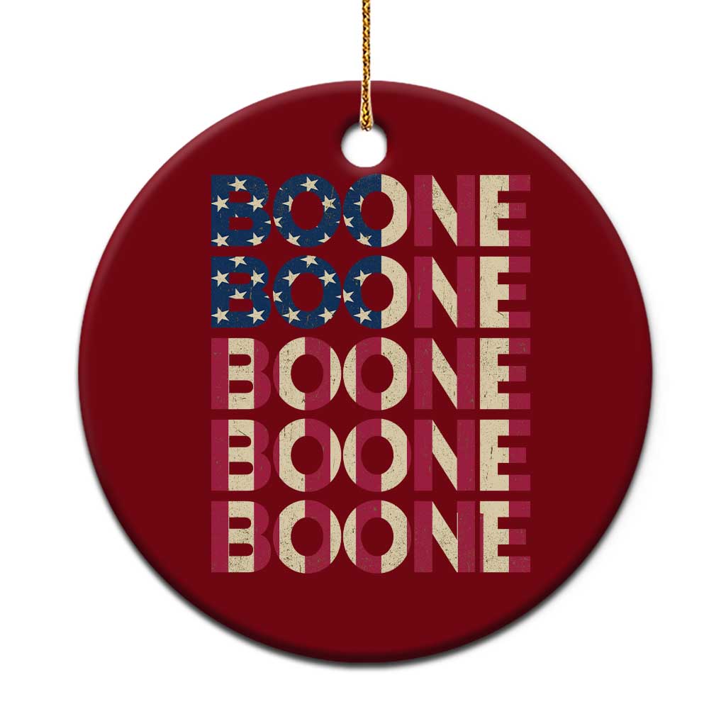 Boone Name Lover American Flag USA Stars Stripes Ceramic Ornament TS02 1pc Red Print Your Wear