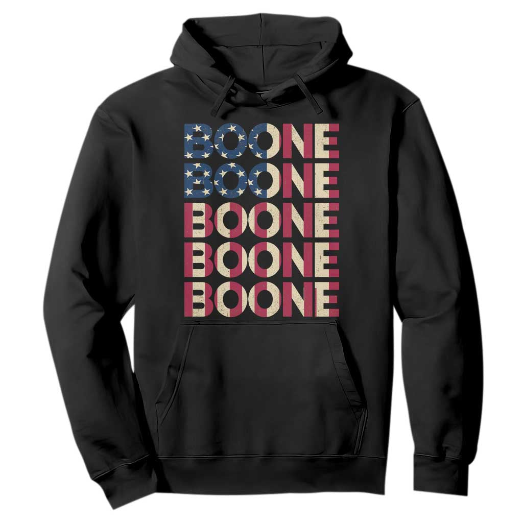 Boone Name Lover American Flag USA Stars Stripes Hoodie TS02 Black Print Your Wear