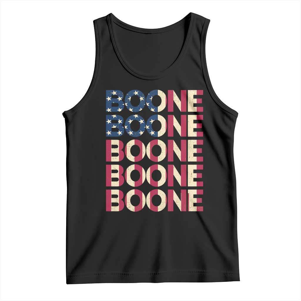 Boone Name Lover American Flag USA Stars Stripes Tank Top TS02 Black Print Your Wear