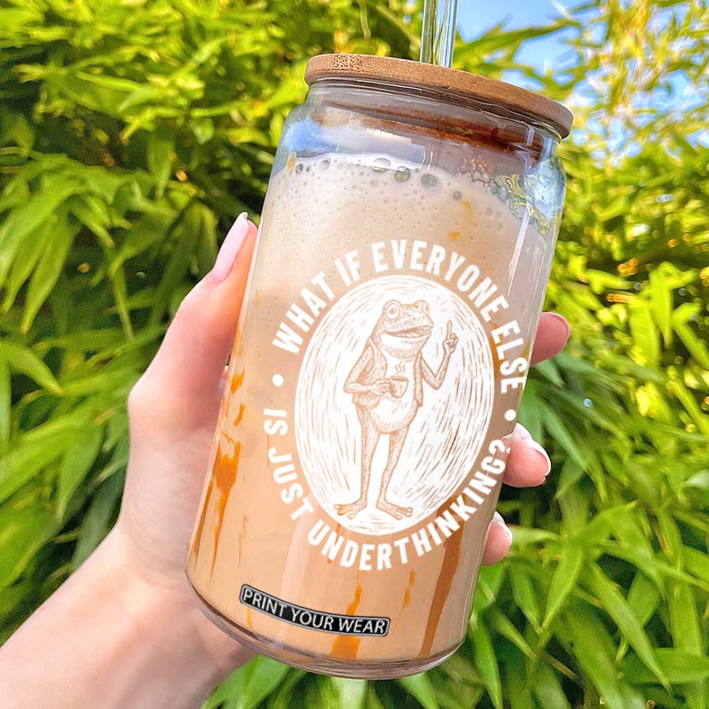 Funny Vintage Relaxed Frog Drinking Coffee Meme Glass Can Wish I Lacked Critical Thinking Skills You All Seem So Happy TS02 Black Print Your Wear