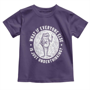 Funny Vintage Relaxed Frog Drinking Coffee Meme Toddler T Shirt Wish I Lacked Critical Thinking Skills You All Seem So Happy