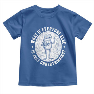 Funny Vintage Relaxed Frog Drinking Coffee Meme Toddler T Shirt Wish I Lacked Critical Thinking Skills You All Seem So Happy
