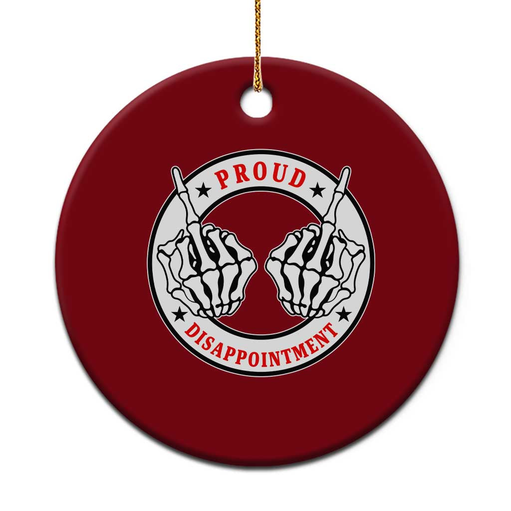Proud Disappointment Skeleton Middle Finger Ceramic Ornament Edgy Sarcastic Rebel Attitude Family Black Sheep Humor TS02 1pc Red Print Your Wear