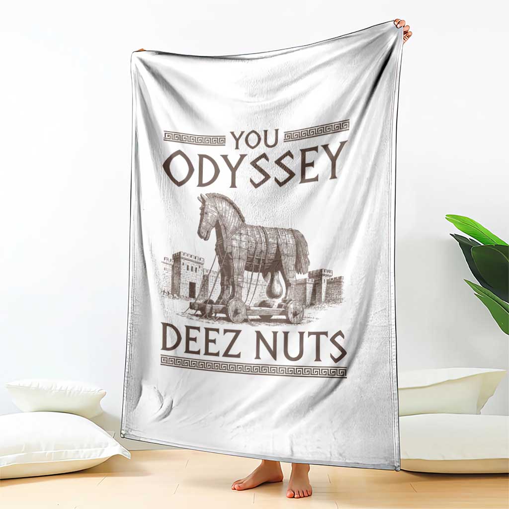Funny Trojan Horse You Odyssey Deez Nuts Throw Blanket Offensive Adult Humor Greek Mythology Humor