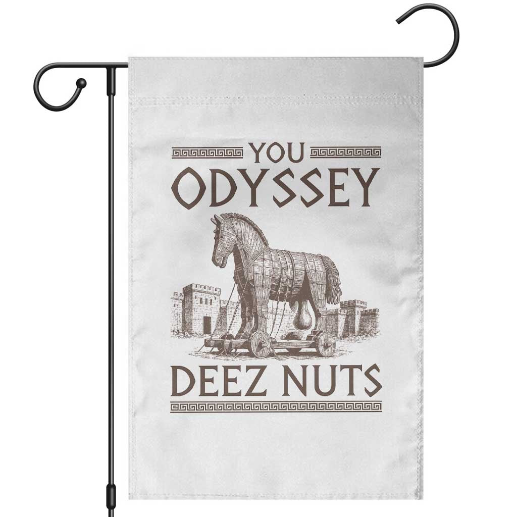 Funny Trojan Horse You Odyssey Deez Nuts Garden Flag Offensive Adult Humor Greek Mythology Humor TS02 White Print Your Wear