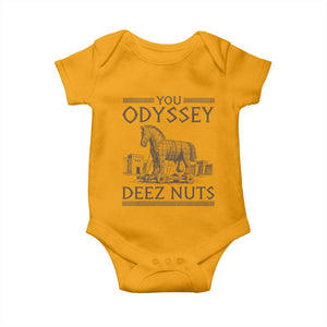 Funny Trojan Horse You Odyssey Deez Nuts Baby Onesie Offensive Adult Humor Greek Mythology Humor