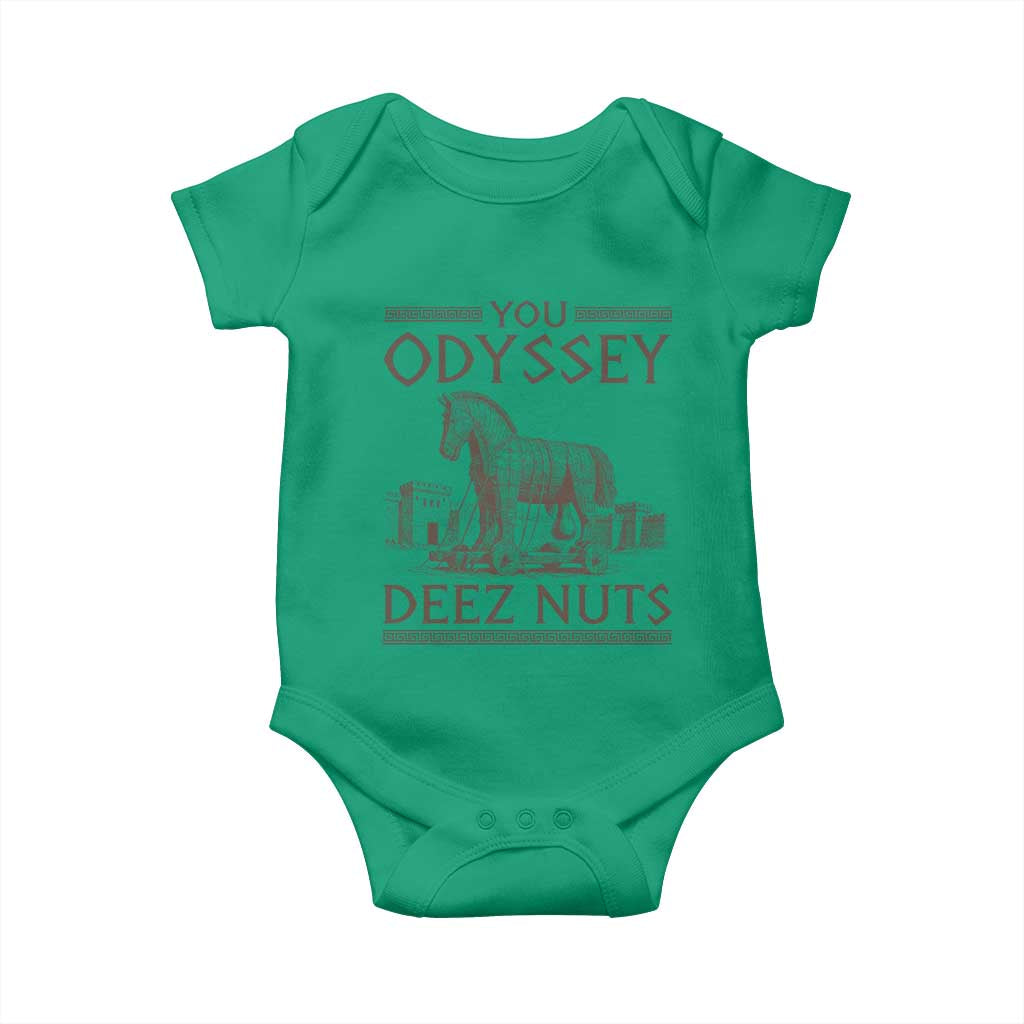 Funny Trojan Horse You Odyssey Deez Nuts Baby Onesie Offensive Adult Humor Greek Mythology Humor