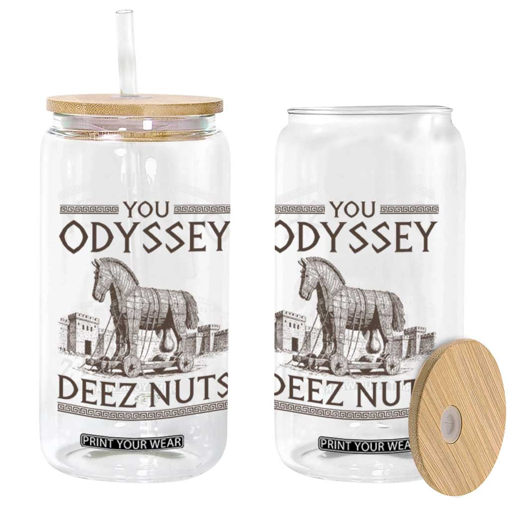 Funny Trojan Horse You Odyssey Deez Nuts Glass Can Offensive Adult Humor Greek Mythology Humor