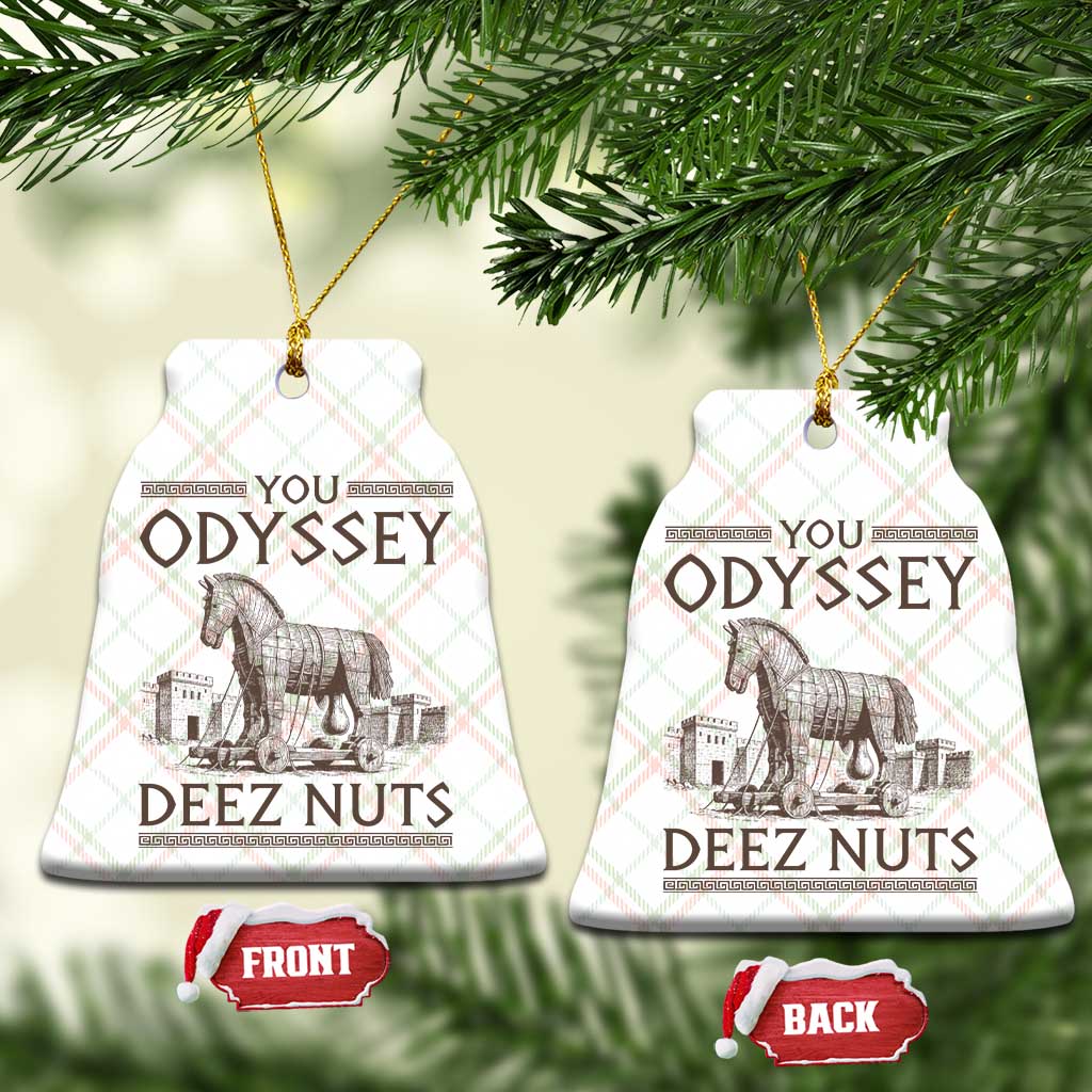 Funny Trojan Horse You Odyssey Deez Nuts Ceramic Ornament Offensive Adult Humor Greek Mythology Humor
