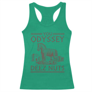 Funny Trojan Horse You Odyssey Deez Nuts Racerback Tank Top Offensive Adult Humor Greek Mythology Humor