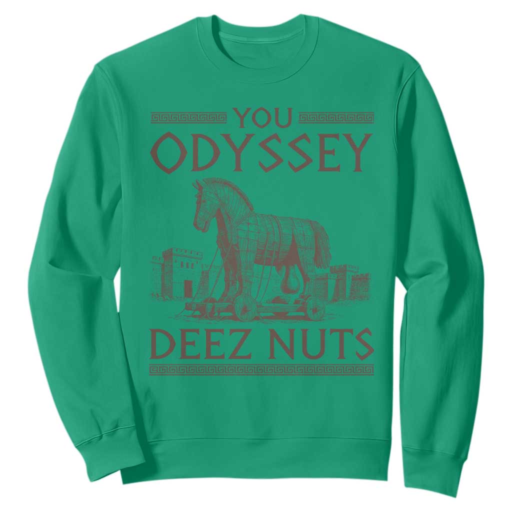 Funny Trojan Horse You Odyssey Deez Nuts Sweatshirt Offensive Adult Humor Greek Mythology Humor