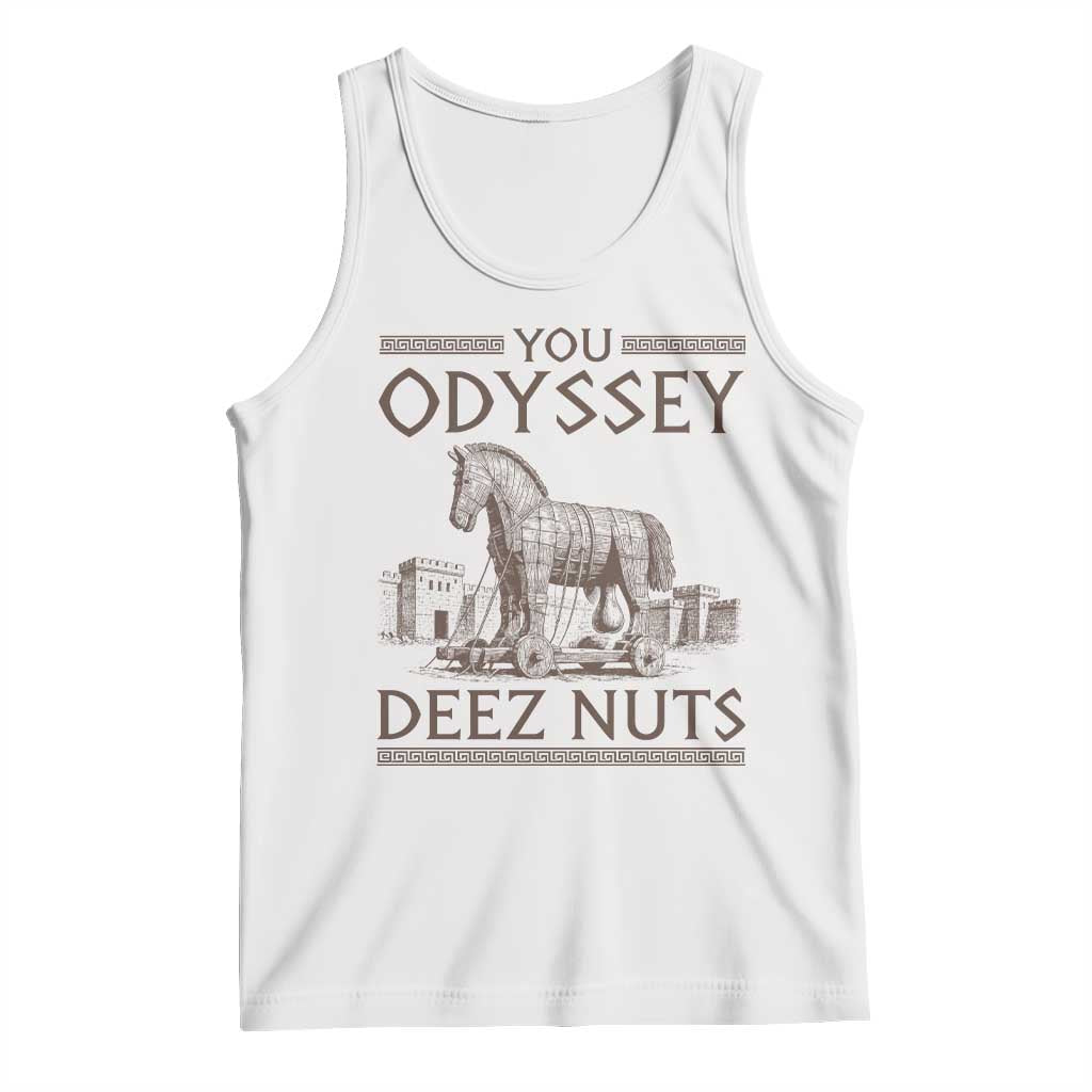 Funny Trojan Horse You Odyssey Deez Nuts Tank Top Offensive Adult Humor Greek Mythology Humor