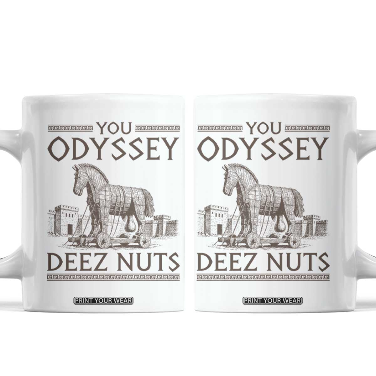 Funny Trojan Horse You Odyssey Deez Nuts Coffee Mug Offensive Adult Humor Greek Mythology Humor