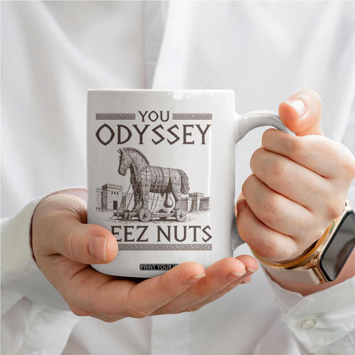 Funny Trojan Horse You Odyssey Deez Nuts Coffee Mug Offensive Adult Humor Greek Mythology Humor