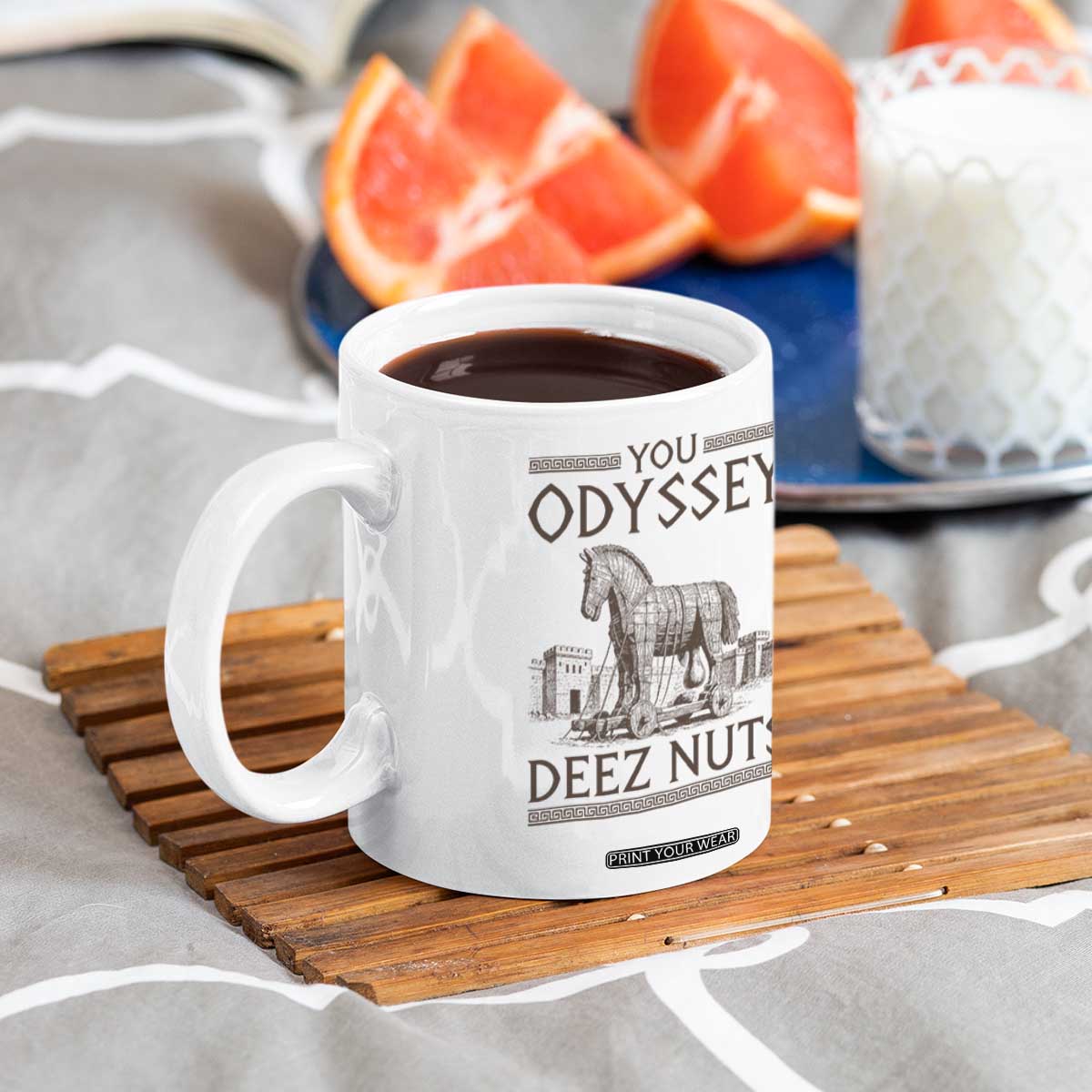 Funny Trojan Horse You Odyssey Deez Nuts Coffee Mug Offensive Adult Humor Greek Mythology Humor