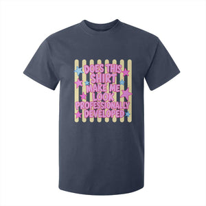Does This Shirt Make Me Look Professionally Developed T Shirt For Kid Y2K Retro Stars Funny Professional Development Workplace Humor