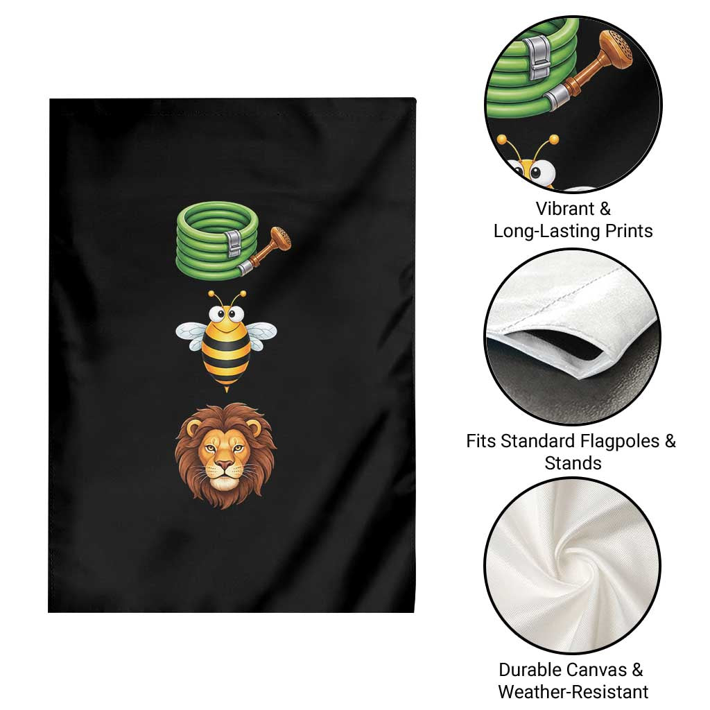 Hose Bee Lion Meme Slang Funny Sarcastic Pun Graphic Garden Flag