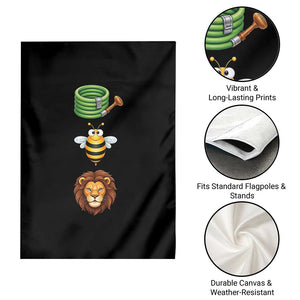 Hose Bee Lion Meme Slang Funny Sarcastic Pun Graphic Garden Flag