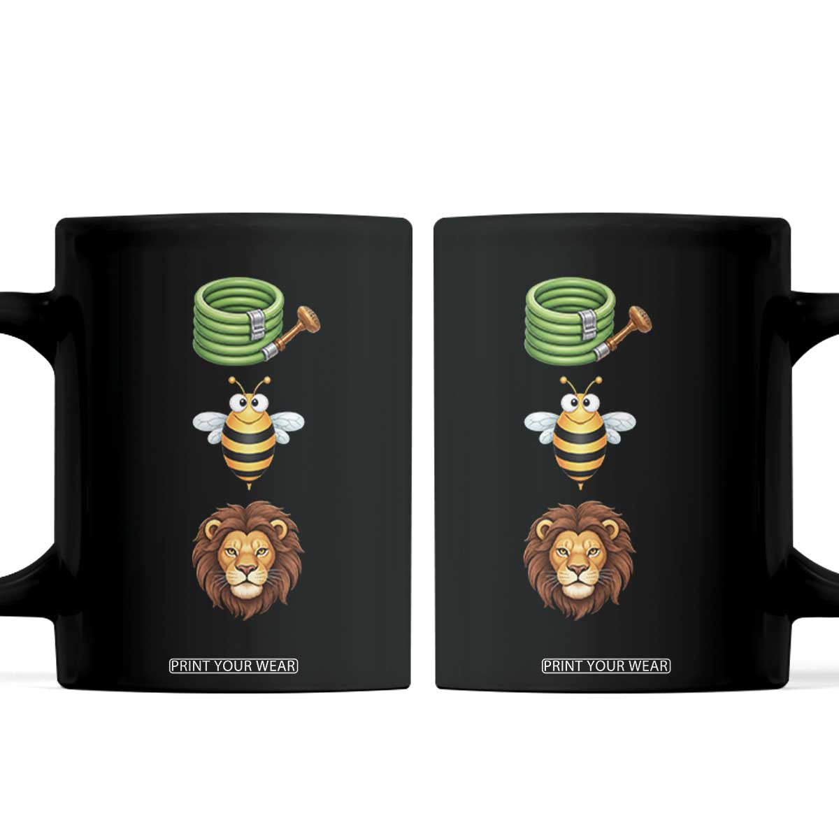 Hose Bee Lion Meme Slang Funny Sarcastic Pun Graphic Coffee Mug TS02 Black Print Your Wear