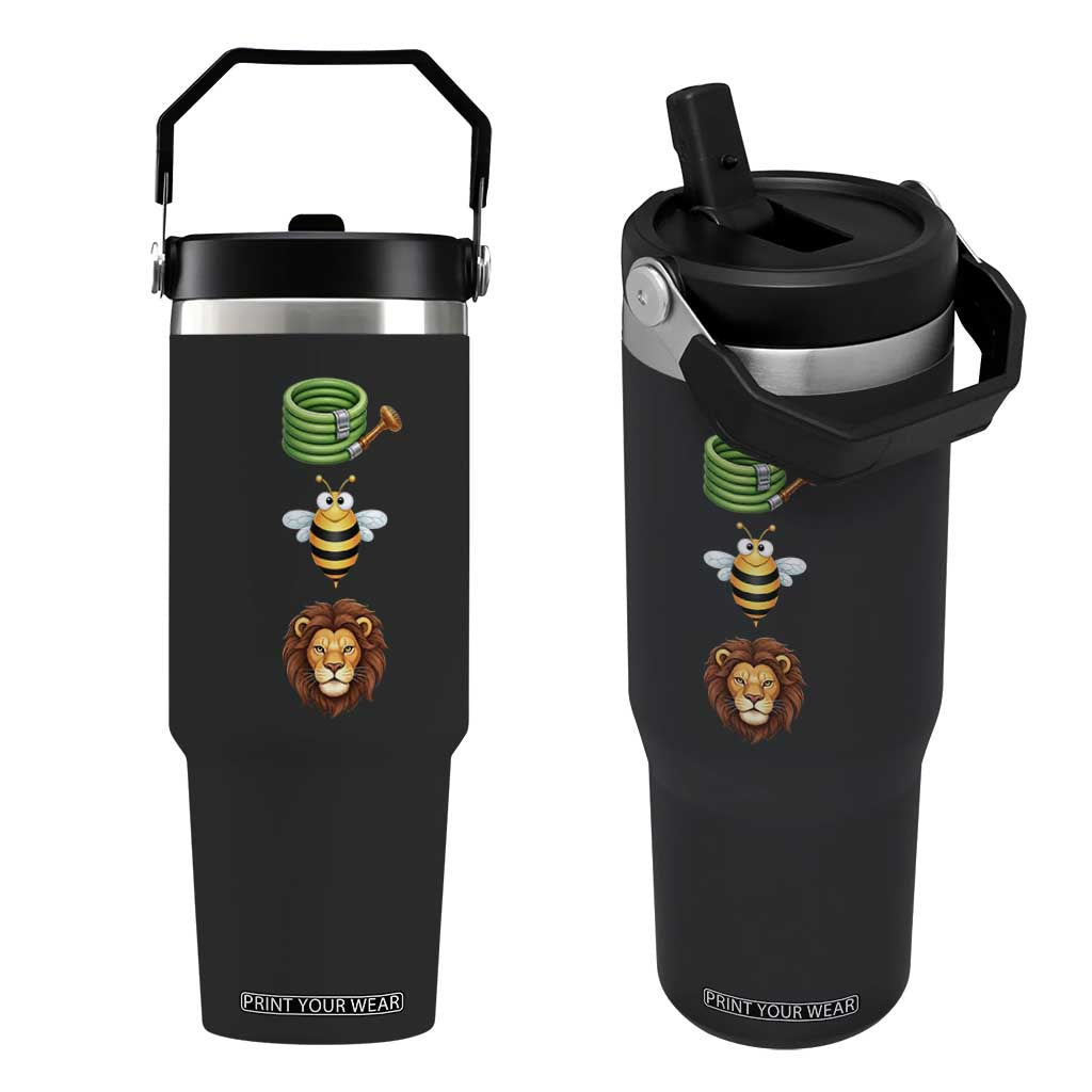 Hose Bee Lion Meme Slang Funny Sarcastic Pun Graphic Flip Straw Tumbler