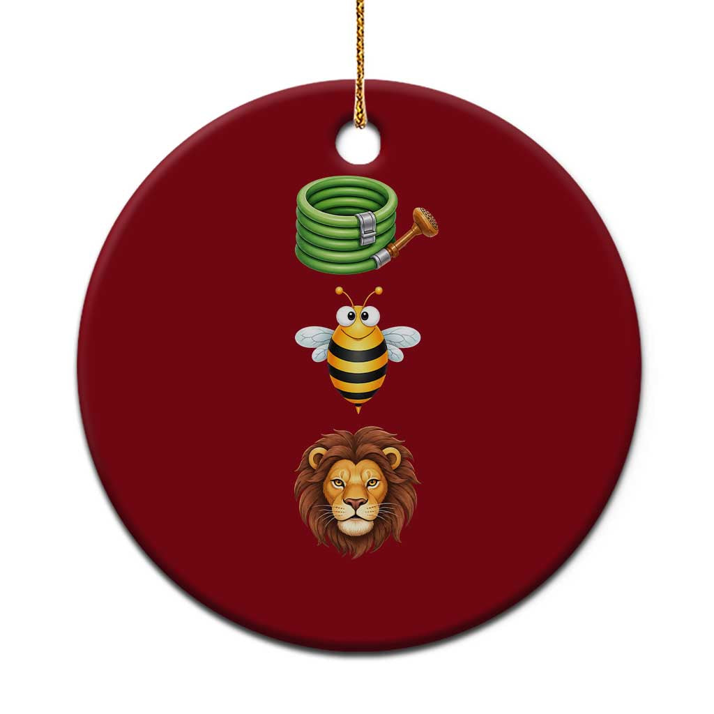 Hose Bee Lion Meme Slang Funny Sarcastic Pun Graphic Ceramic Ornament TS02 1pc Red Print Your Wear