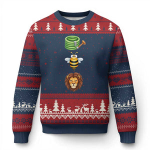 Hose Bee Lion Meme Slang Funny Sarcastic Pun Graphic Ugly Christmas Sweater