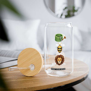 Hose Bee Lion Meme Slang Funny Sarcastic Pun Graphic Glass Can