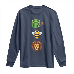 Hose Bee Lion Meme Slang Funny Sarcastic Pun Graphic Long Sleeve Shirt