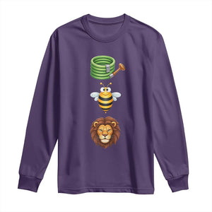 Hose Bee Lion Meme Slang Funny Sarcastic Pun Graphic Long Sleeve Shirt