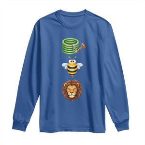 Hose Bee Lion Meme Slang Funny Sarcastic Pun Graphic Long Sleeve Shirt