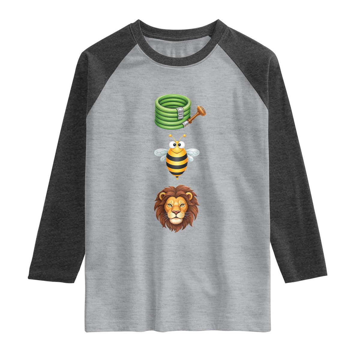 Hose Bee Lion Meme Slang Funny Sarcastic Pun Graphic Raglan Shirt
