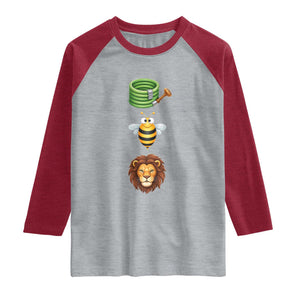 Hose Bee Lion Meme Slang Funny Sarcastic Pun Graphic Raglan Shirt