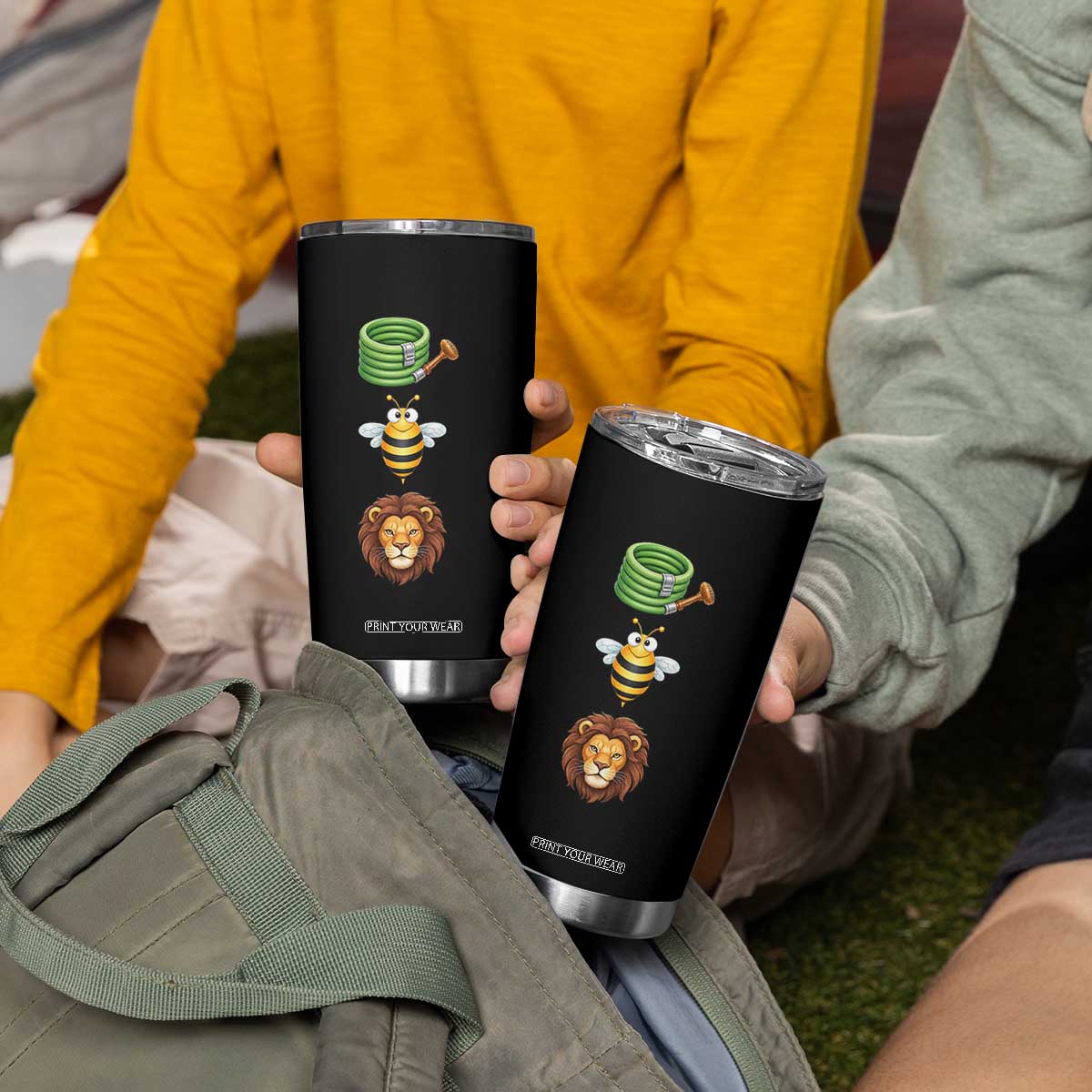 Hose Bee Lion Meme Slang Funny Sarcastic Pun Graphic Tumbler Cup