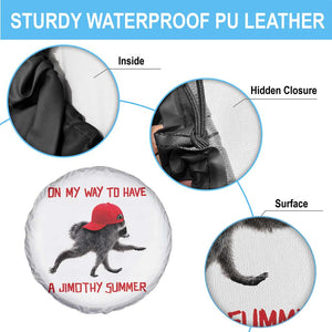 On My Way To Have A Jimothy Summer Spare Tire Cover Funny Viral Seattle Raccoon Wearing Red Cap