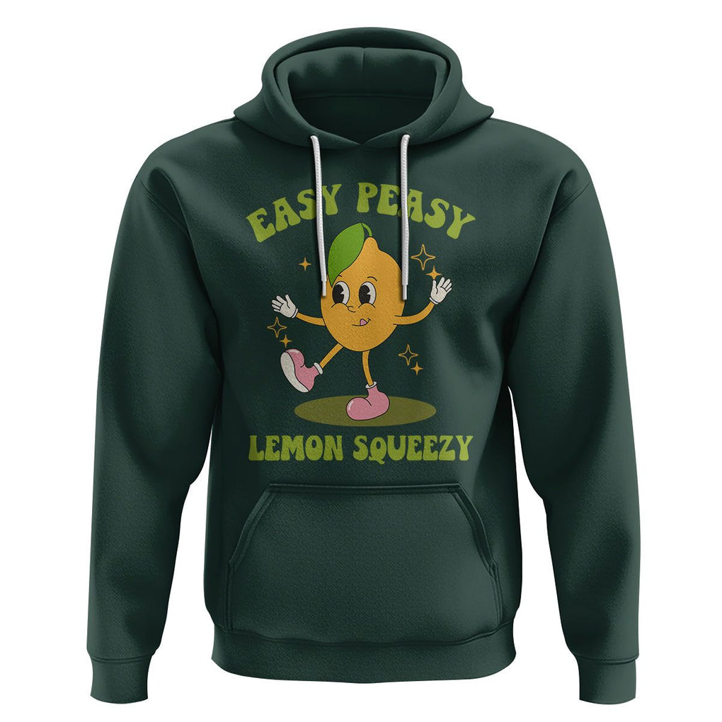 Sarcastic Quotes Hoodie Easy Peasy Lemon Squeezy Lemonade Lemon Funny Quotes TS02 Dark Forest Green Printyourwear
