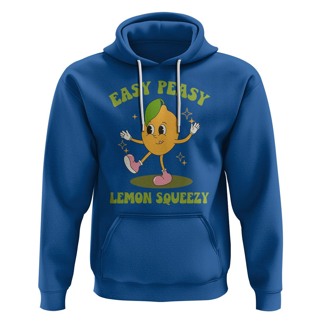 Sarcastic Quotes Hoodie Easy Peasy Lemon Squeezy Lemonade Lemon Funny Quotes TS02 Royal Blue Printyourwear