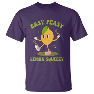 Sarcastic Quotes T Shirt Easy Peasy Lemon Squeezy Lemonade Lemon Funny Quotes TS02 Purple Printyourwear