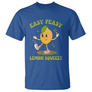 Sarcastic Quotes T Shirt Easy Peasy Lemon Squeezy Lemonade Lemon Funny Quotes TS02 Royal Blue Printyourwear