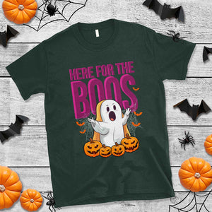 Boo Sheet T Shirt Here For The Boos Spooky Halloween Ghost Costume TS02 Dark Forest Green Print Your Wear