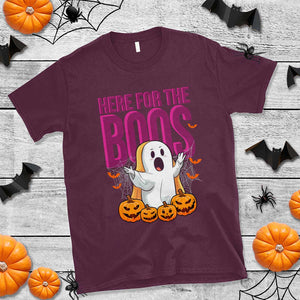 Boo Sheet T Shirt Here For The Boos Spooky Halloween Ghost Costume TS02 Maroon Print Your Wear