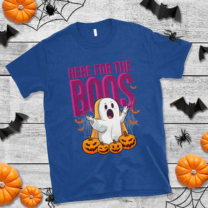 Boo Sheet T Shirt Here For The Boos Spooky Halloween Ghost Costume TS02 Royal Blue Print Your Wear