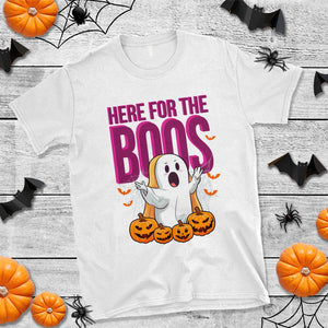 Boo Sheet T Shirt Here For The Boos Spooky Halloween Ghost Costume TS02 White Print Your Wear